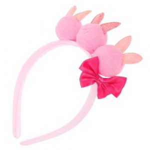 FRCOLOR Bandeau D'oreille De Lapin Oreilles Accessoire Costume Décorations De Lapin De Pâques Avec Contre Faire La Fête Mignon Peluche Chapeau De Lapin Bandeau Noël Rose Boule De Poils (Laners, neuf)