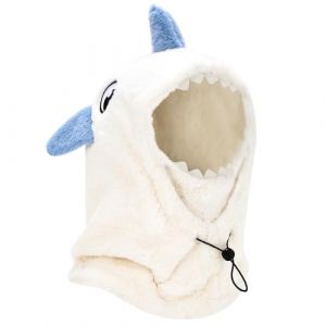 PHOGARY Cagoule hiver pour femme, Femme Homme Balaclava Hiver Thermique, Coupe-vent Masque Ski Couvre Casque Ski, Cagoule Requin, Blanc (Skowx, neuf)