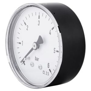 Jadeshay Manometre Pression Eau, Manom&egrave;tre &agrave; filetage NPT 1/4" Manom&egrave;tre Haute Pr&eacute;cision pour Carburant Air Huile Liquide eEau, 0-6 Bars (jadeshay, neuf)