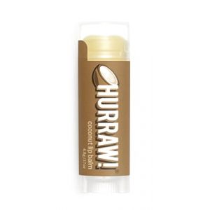 Hurraw! Baume à lèvres à la noix de coco, lot de 3: biologique, certifié végétalien, sans cruauté envers les animaux et sans gluten. Ingrédients 100% naturels. Sans abeilles, soja ou palme. (Health Plus Living, neuf)