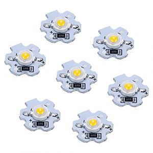 Garosa 25Pcs Perles LED 5V 1W 200LM Haute Puissance Puce SMD Blanc Chaud 3000-3200K pour Home Studio Exposition Foodlight et Spot Ampoule Remplacement &Eacute;clairage Domestique et Projecteur (Behetty, neuf)