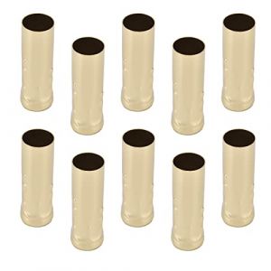 10 Pi&egrave;ces Bougie Goutte &agrave; Goutte Manchons Lustre Luminaire Douille Bougie Douille Couvre Pi&egrave;ces D'&eacute;clairage Fer Lampe Tube pour Lustre Applique Murale Suspension (Gold) (Fonsyn, neuf)