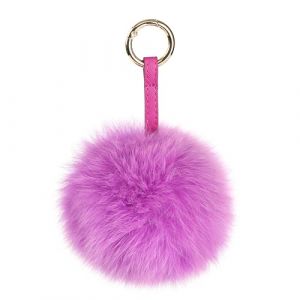 S.ROMZA pom pom porte-cl&eacute;s Poils de Le renard porte-cl&eacute;s pour femmes sac &agrave; main de voiture charmes Bijou de Sac ou Porte cl&eacute; en Poils, qualit&eacute; sup&eacute;rieure Garantie (La couleur violette) (S.ROMZA fr, neuf)