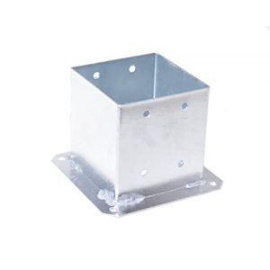 ​Aqbau® Support Poteau à Visser 14x14 cm Embase pied de poteau galvanisé, support poteau bois, Pour constructions en bois, abri de jardin, pergola, abri de (Aquagk, neuf)