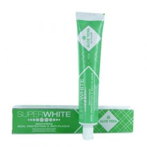 SUPERWHITE Dentifrice Aloe Vera au Fluor 75 ml (Parasanteonline, neuf)