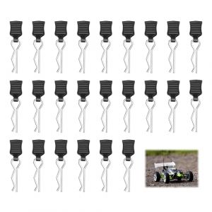24 Pi&egrave;ces Clips de Carrosserie RC, Clips Voiture avec Languettes De Carrosserie Pli&eacute; &Eacute;lastique Broches R Goupille Voiture T&eacute;l&eacute;command&eacute;e Type R Clips Mod&egrave;le RC Accessoires pour 16209 16210 (Zifukeji, neuf)