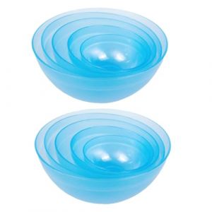 Healeved Lot de 10 Bols &agrave; M&eacute;langer pour Masque Facial Spa DIY Plastique Solide Couleurs Al&eacute;atoires pour Soins de Beaut&eacute; et Pr&eacute;paration de Masques Cosm&eacute;tiques Couleur Al&eacute;atoire (Sonieg, neuf)