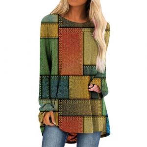 IUYTYSER Vente en Ligne Tunique Femme Longue Pull Turquoise Femme Vetement Couple Assorti Pull Femme Cache Cache Pull Femme Asym&eacute;trique Mes Commandes Pass&eacute;es en 2024 (shasha store, neuf)