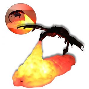 C DISTRIBUTION COLOR LIGHTING - DRAGO - LAMPE LED - Lampe LED Dragon 3D - Veilleuse Rechargeable USB - Lumi&egrave;re Ambiante pour Enfants & Adultes - Id&eacute;ale pour Chambre, Salon & Cadeau Original (APC DISTRIBUTION, neuf)