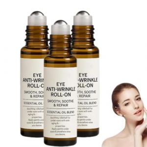 S&eacute;rum anti-rides 10 secondes, Roll-on contour des yeux anti-poches, Roll-on anti-rides pour les yeux, Rides et ridules, Cernes, Cr&egrave;me liftante pour les yeux pour tous les types de peau (3 pi&egrave;ce) (AGNESshe-fr, neuf)