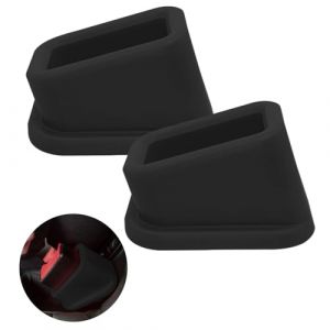 Support de Boucle de Ceinture de S&eacute;curit&eacute; de Voiture, 2 Pi&egrave;ces Porte Boucle Ceinture S&eacute;curit&eacute; en Silicone, Support d'attache de Si&egrave;ge de Voiture pour faciliter le port de la ceinture, Noir (OKMY-EU, neuf)