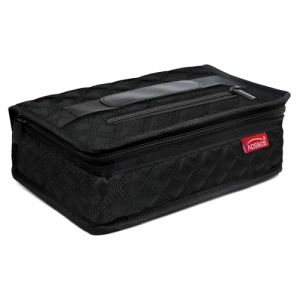 AOSBOS 3,5L Sac Repas Isotherme Petit Sac à Déjeuner Lunch Bag Compact avec Poignée Portable, Noir & Motif en Losange (S-MART LIFE, neuf)
