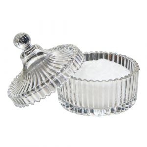 Bo&icirc;te &agrave; Poudre pour le Corps,Coupelle en Verre 800 ml pour Maquillage | Coupelle &Agrave; Poudre Avec Couvercle,pour Femmes, Bain, Maquillage, Cosm&eacute;tiques, Soins de la Peau, Toilette (Kextai, neuf)