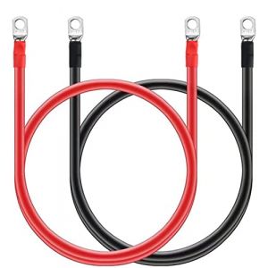 Simmpatuu C&acirc;ble de Batterie,30cm C&acirc;bles D'onduleur de Batterie, C&acirc;ble de Batterie Automatique 16mm&sup2; 5AWG 12V avec Cosses &agrave; Anneau Fil de Cuivre pour Camion,Auto, Moto, Camping-Car,Marine, Solaire (AQiyun888, neuf)