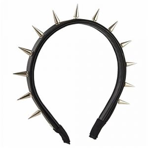 Serre-tête rock pour homme - Diadèmes gothiques à rivets - Steampunk Punk - En cuir (JIANGhy, neuf)