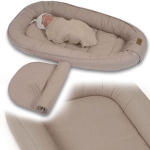 Réducteur de Lit Bébé avec Matelas Amovible 100x60 cm – Format Agrandi | Nid Cocon Nouveau-né en Coton Respirant | Réversible, Fait Main, Sécurisé (PaLulli, neuf)