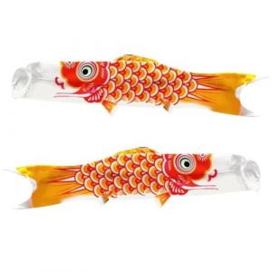 Keuyeo 2 Pi&egrave;ces/Ensemble Carpe Japonaise Manche &Agrave; Air Streamer Poisson Drapeau Cerf-Volant Japonais Koinobori Carpe Cerf-Volant Color&eacute; Manche &Agrave; Vent Carpe Chaussette &Agrave; Vent Drapeau Suspendu D&eacute;cor (SYPING, neuf)