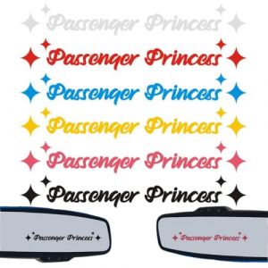 6 Pi&egrave;ces Accessoires de Voiture de Princesse de Passager, Accessoires de Voiture pour Femme D&eacute;coration de Voiture, Autocollant de Miroir de Voiture &Eacute;tanche Mignon (LMINGMING, neuf)