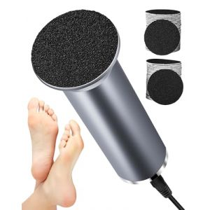 Râpe à Pieds Pédicure électrique rapeuse pieds - Vitesse Réglable - electrique ponceuse pied avec 60 Tampons de Remplacement - lime pieds pédicure anti callosités,kit pedicure pour pied (EUWOGAS, neuf)