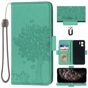 Auotu Cuir PU Coque with Arbre Pattern Flip Bookstyle Magn&eacute;tique Housse &Eacute;tui Cover Case pour DOOGEE N50 Smartphone (Vert) (Auotu, neuf)