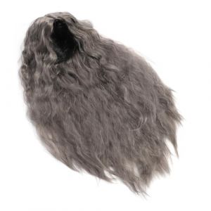 Generic Perruque pour les Cheveux Boucl&eacute;s Argent&eacute;s Longs, Perruque Gris Argent&eacute;e Longue avec une R&eacute;sistante &agrave; la Chaleur Synth&eacute;tique R&eacute;glable pour les Femmes (Ongoion, neuf)