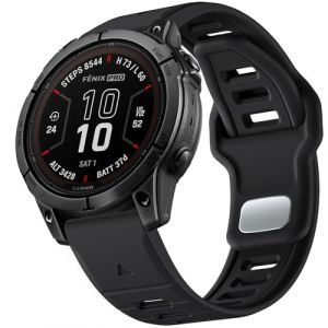 Negatta Bracelet Compatible avec Garmin Fenix 7X/Fenix 7X Pro/Fenix 6X Pro/Fenix 5X Plus/Fenix 5X/Fenix 3/3 HR, 26mm Bracelet Montre Silicone Quick Fit pour Garmin Epix Pro 51mm/Instinct 2X Solar (FFenzy-Store, neuf)
