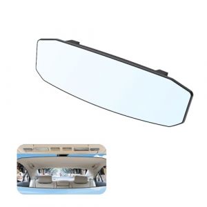 Miroir Int&eacute;rieur de Voiture Panoramique, Miroir de Remplacement Anti-&Eacute;blouissement, Large Angle pour Voiture, SUV et Camion, Installation Facile et Ajustement &agrave; 360&deg; (DeJiaoAoKanShu, neuf)