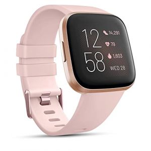 AK Bracelet Compatible avec Fitbit Versa 2 Bracelet/Fitbit Versa Bracelet/Fitbit Versa Lite Bracelet Femme Homme,Remplacement en Silicone Compatible avec Fitbit Versa 2/Versa(S,Rose Nude) (SMXMY-CN, neuf)
