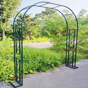 Arche De Jardin En Métal Arche Rosier De Robuste Pour Plante Grimpante Largeur 140-340cm Hauteur 230cm Large Arceau À Rosier Robuste Pour Grimper, Vignes Et Plantes, Mariage, Décoration De Fête(Green, (SWENJAMZ, neuf)