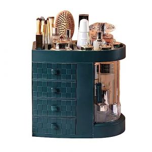 Organisateur de cosm&eacute;tiques Organisateur de maquillage en plastique avec tiroirs, vitrine parfum et bo&icirc;te rangement cosm&eacute;tiques, id&eacute;al for salle bain, commode, comptoir(Green) (linjie20248, neuf)