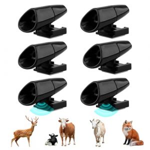Smomend 6 Pièces Sifflet Ultrason Anti Gibier, Sifflet Ultrason Voiture Anti Gibier Cerf Lièvres, Dispositif de Protection et Avertissement de Animaux pour Voiture Camions et Motos (lingwangmaoyi, neuf)