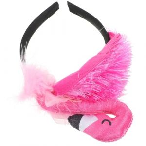 Cabilock Bandeau Flamant Rose en Tissu L&eacute;ger Serrage-T&ecirc;te D&eacute;coratif Rose Vif Accessoire Coiffure Carnaval Cosplay et Anniversaire Gar&ccedil;on et Filles (Nadine Quick, neuf)