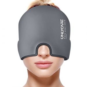ONLYCARE Migraine Cap Bonnet migraine poche de glace, Poche de glace en gel, Migraine Masque de glace anti migraine Bonnet rafraîchissant en gel, Chapeau de migraine, Cold Therapy Cap Migraine Relief (anxinsheng-ur, neuf)