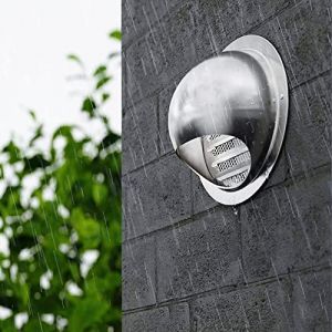 Grille D'aération en Acier Inoxydable, Sortie D’air Murale Ronde en INOX avec Grille AntisInsectes, Grille Ventilation Aération, Grille De Hotte Cheminée Ronde Extérieur, Stable Durable (Xiaobaodian, neuf)