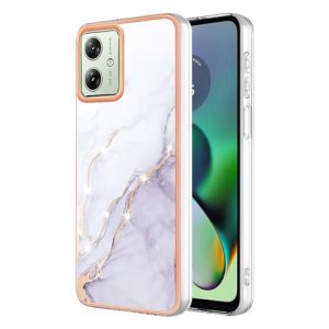 SEAHAI Coque pour Motorola Moto G54 5G, Ultra Mince &Eacute;l&eacute;gant en Silicone Souple Motifs Color&eacute;s Coque Brillante Antichoc, TPU Gel Etui R&eacute;sistant - Blanche (Liner-EU, neuf)