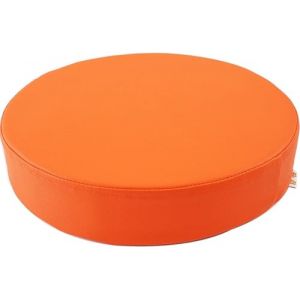 BLLMTEAR Coussin De Chaise Ronde Imperméable/Galette De Chaise en Cuir PU,35/40/45/50cm Coussin De Siège De Voiture, for Intérieur Et Extérieur, Jardin, Cuisine, Bureau(Orange,19.7x4in/50x10cm) (Achievements shop, neuf)