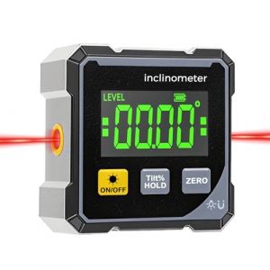 Inclinom&egrave;Tre Num&eacute;Rique Rapporteur 4 X 90&deg;,D'Angle Numerique Usb Rechargeable,Magn&eacute;Tique Niveau Electronique Avec Base Magn&eacute;Tique,&eacute;Cran Lcd Et R&eacute;Tro&eacute;Clairage,Pour Menuiserie,B&acirc;Timent (Toothbace-FR, neuf)