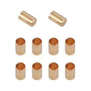 UYRVAPE 10pcs Embouts en métal, Embouts de cordon en métal, Têtes de lacet de chaussure, pour corde PPM de 8 mm, corde, bijoux, extrémités de cordon pour laisse, collier, chaîne, doré (XU YANG DE DIAN, neuf)