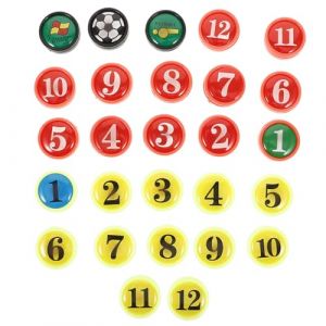 JOINPAYA 27 pi&egrave;ces Aimants de Remplacement pour Tableau de Football Accessoires Magn&eacute;tiques Stables et pour Entra&icirc;neurs Aimants Num&eacute;rot&eacute;s pour Coaching et Entra&icirc;nement (YUYOOT, neuf)