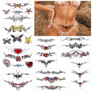 Collant Tatouage 8 PièCes ImperméAble à L'Eau Couvrir Les Cicatrices Tatouage Ephemere Indolore ImperméAble à L'Eau Faux Tatouage Pour Femmes Et Filles (hanwinb, neuf)