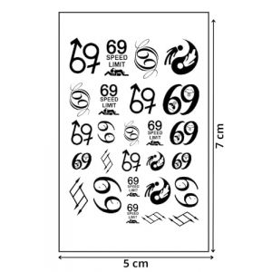 Kit Faux Tatouages Temporaires Ephémères Stickers Autocollant Pour Ongles Sexy Adultes Coquin HotWife Libertin Tattoo Femme Tatoo Sexe Hot Charme et Séduction (Innova-store, neuf)