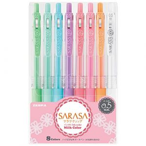 Stylo Zebra Sarasa 0,7 mm MK - Set de 8 couleurs 0.5 mm (JAPAN ????, neuf)