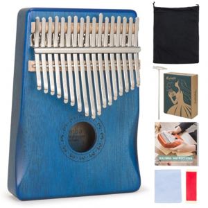 VixxNoxx Kalimba Piano à Pouce 17 touches, Piano à Doigt Mbira Instruments de Musique Portables pour Adultes Débutants (bleu) (VIKI LYNN Direct, neuf)