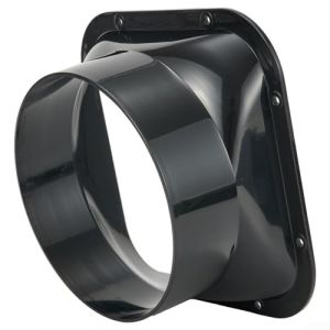 Oniissy Connecteur de conduit avec bride &ndash; 100, 110, 120, 150, 160, 200, 250, 300 mm, conduit rond en PVC, tuyau de ventilation, plaque murale, connecteur de r&eacute;duction de tuyau de conduit (250 mm) (BestHomeland-eu, neuf)