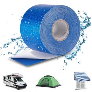 Lechin Ruban Adhésif, 5,7cm x 10m Scotch etanche eau, Ruban Adhésif Etanche, Ruban etancheite pour Réparer Bache de Camion ou de Serre, Toile de Tente ou Tonnelle, PVC, Bleu (Lechin, neuf)