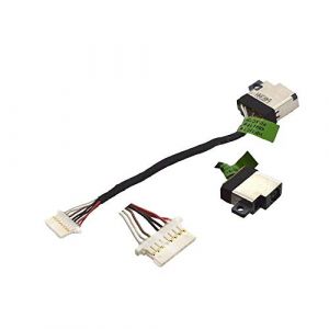 KinPower DC Jack Connecteur Alimentation Compatible avec HP Spectre X360 13-4100nf 13-4101nf Ligne：7cm (DIY Micro, neuf)