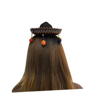 Hohopeti Mini Chapeau Mexicain Pompon Tress&eacute; L&eacute;ger Avec Jugulaire Pour F&ecirc;tes Carnaval Carnaval Mexicain Et Soir&eacute;es Costum&eacute;es (Orcchid, neuf)