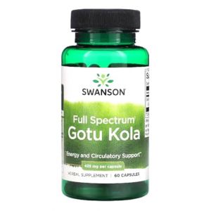 Swanson - Gotu Kola, 435mg | Soutien naturel pour la m&eacute;moire et la circulation - 60 Capsules (PureWelt, neuf)