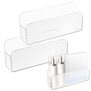 Etag&egrave;re Salle de Bain Sans Percer, Boite Acrylique Etag&egrave;re Murale, Boite Transparente Meuble Douche, D&eacute;tachable Meuble Rangement Maquillage, Etagere Coiffeuse Organisateur pour Bureau Chambre (longyisound, neuf)
