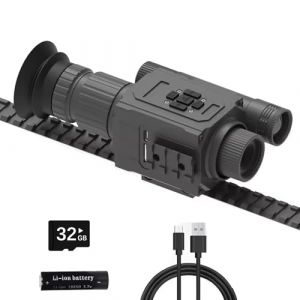 SUZLAZYR Lunette de Vision Nocturne numérique NK008 pour la Chasse, Lunette de visée Infrarouge HD 1080p, caméra monoculaire, Zoom numérique x5, Illuminateur Infrarouge 850° intégré (小仓鼠商贸, neuf)